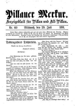 Pillauer Merkur vom 29.07.1891