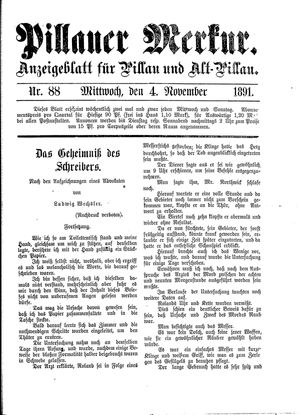 Pillauer Merkur vom 04.11.1891