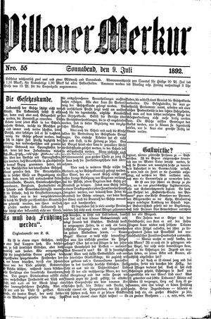 Pillauer Merkur vom 09.07.1892