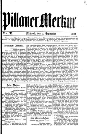 Pillauer Merkur vom 06.09.1899