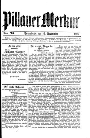 Pillauer Merkur vom 16.09.1899
