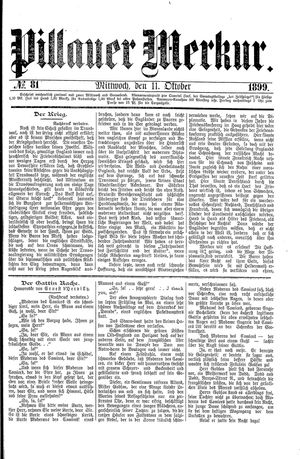 Pillauer Merkur vom 11.10.1899