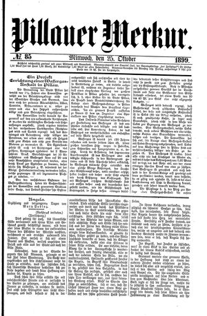 Pillauer Merkur vom 25.10.1899