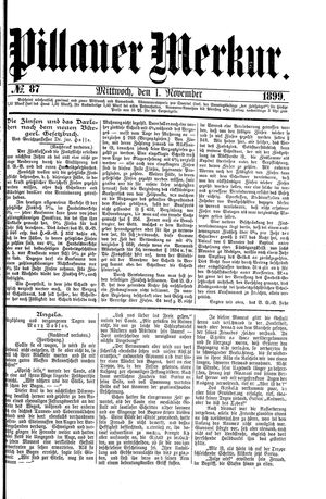 Pillauer Merkur vom 01.11.1899