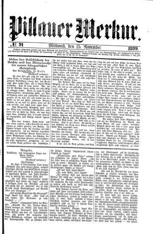 Pillauer Merkur vom 15.11.1899
