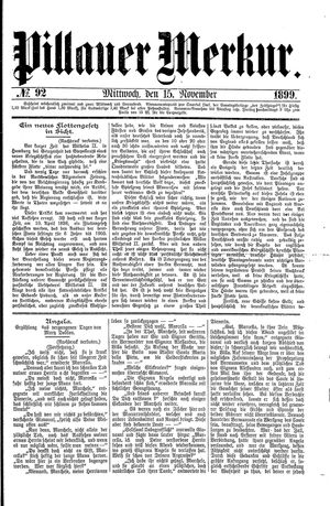 Pillauer Merkur vom 18.11.1899