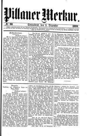 Pillauer Merkur vom 09.12.1899