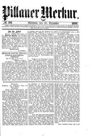 Pillauer Merkur vom 20.12.1899