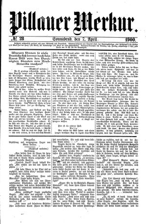 Pillauer Merkur vom 07.04.1900
