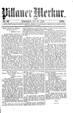 Pillauer Merkur vom 21.07.1900