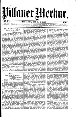 Pillauer Merkur vom 04.08.1900