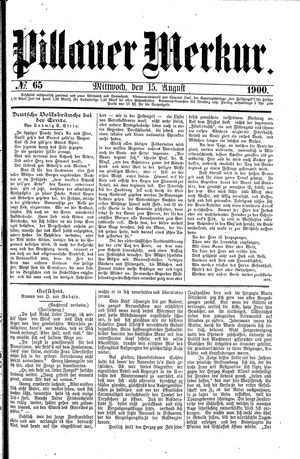 Pillauer Merkur vom 15.08.1900