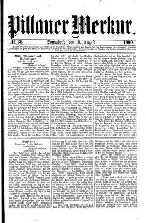 Pillauer Merkur vom 18.08.1900