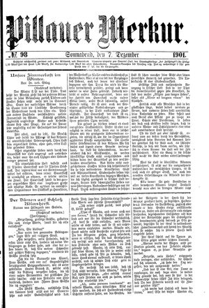 Pillauer Merkur vom 07.12.1901