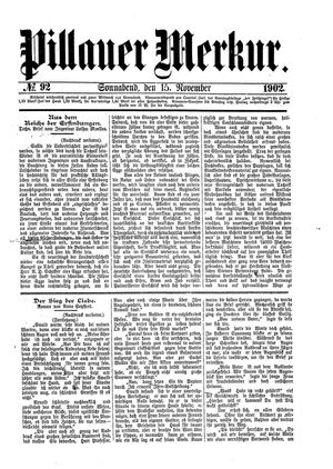 Pillauer Merkur vom 15.11.1902