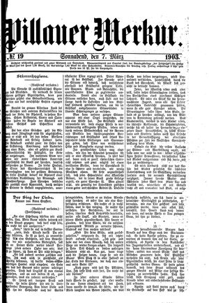 Pillauer Merkur vom 07.03.1903