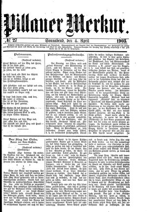 Pillauer Merkur vom 04.04.1903