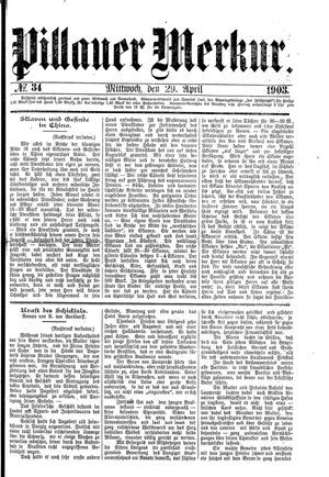 Pillauer Merkur vom 29.04.1903