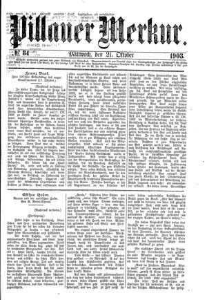 Pillauer Merkur vom 21.10.1903