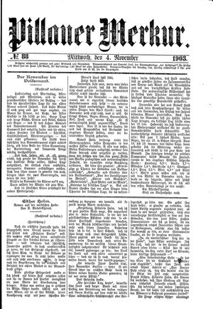 Pillauer Merkur vom 04.11.1903