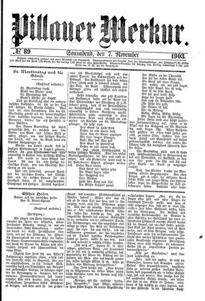 Pillauer Merkur vom 07.11.1903