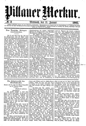Pillauer Merkur vom 11.01.1905