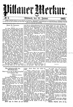 Pillauer Merkur vom 18.01.1905