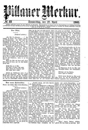 Pillauer Merkur vom 27.04.1905