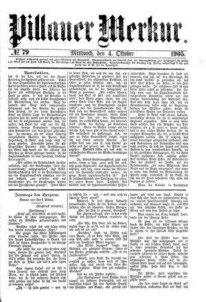Pillauer Merkur vom 04.10.1905