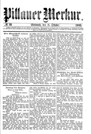 Pillauer Merkur vom 11.10.1905