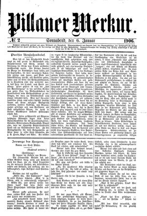 Pillauer Merkur vom 06.01.1906