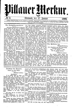 Pillauer Merkur on Jan 17, 1906