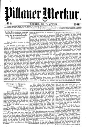 Pillauer Merkur vom 07.02.1906