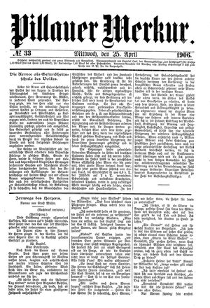 Pillauer Merkur vom 25.04.1906
