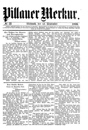 Pillauer Merkur on Sep 12, 1906