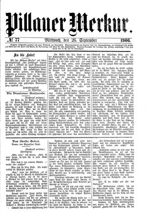 Pillauer Merkur vom 26.09.1906