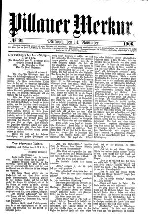 Pillauer Merkur vom 14.11.1906