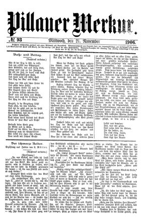 Pillauer Merkur vom 21.11.1906