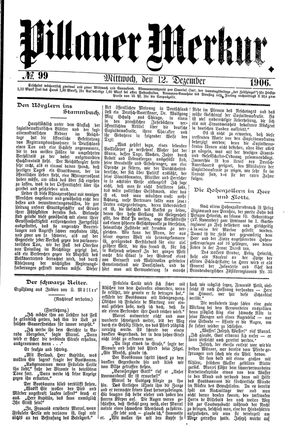 Pillauer Merkur vom 12.12.1906