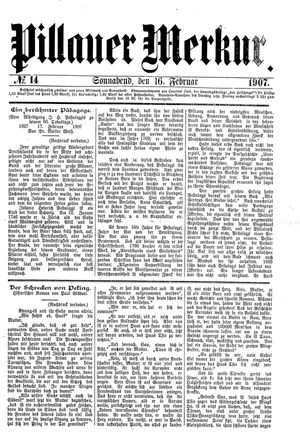 Pillauer Merkur vom 16.02.1907