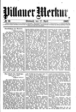 Pillauer Merkur vom 17.04.1907