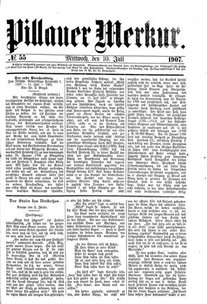 Pillauer Merkur vom 10.07.1907