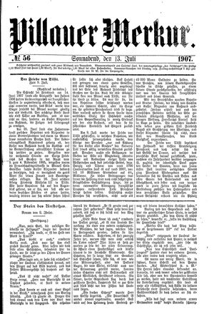 Pillauer Merkur vom 13.07.1907