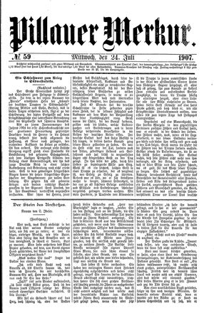 Pillauer Merkur vom 24.07.1907