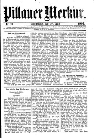 Pillauer Merkur vom 27.07.1907