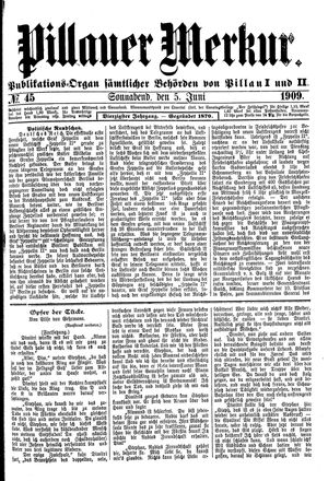 Pillauer Merkur vom 05.06.1909