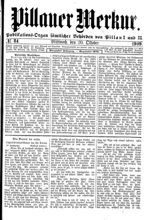 Pillauer Merkur vom 20.10.1909