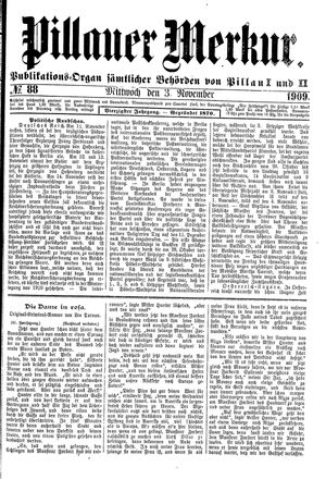 Pillauer Merkur vom 03.11.1909