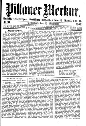 Pillauer Merkur vom 13.11.1909