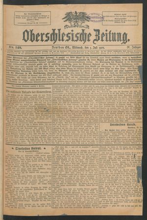 Oberschlesische Zeitung vom 01.07.1908